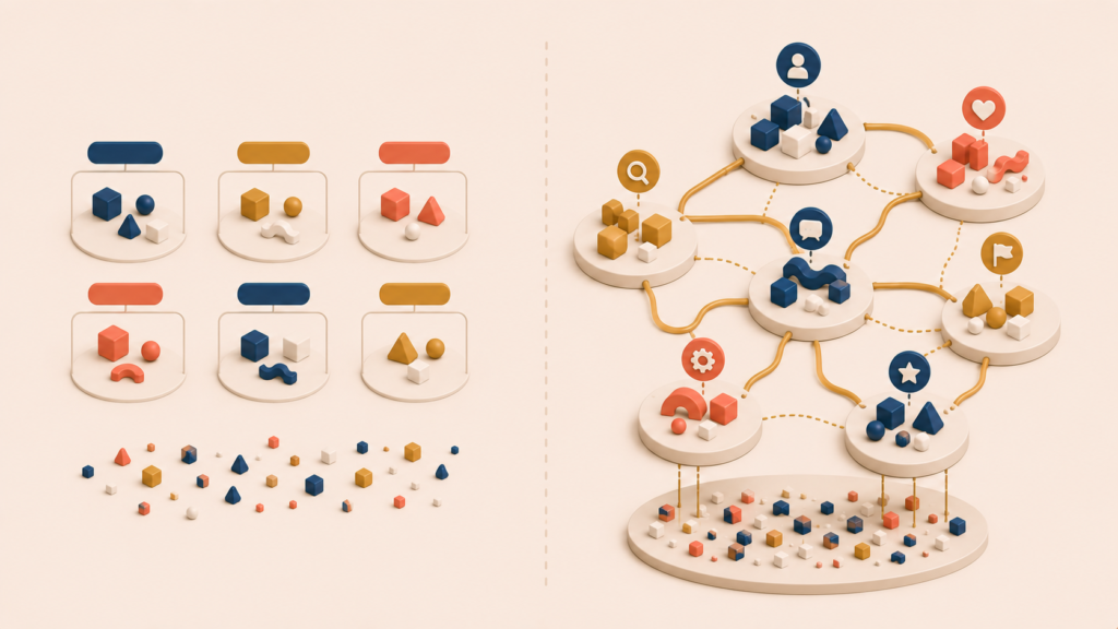 Comparison between shallow clustering and meaningful affinity synthesis