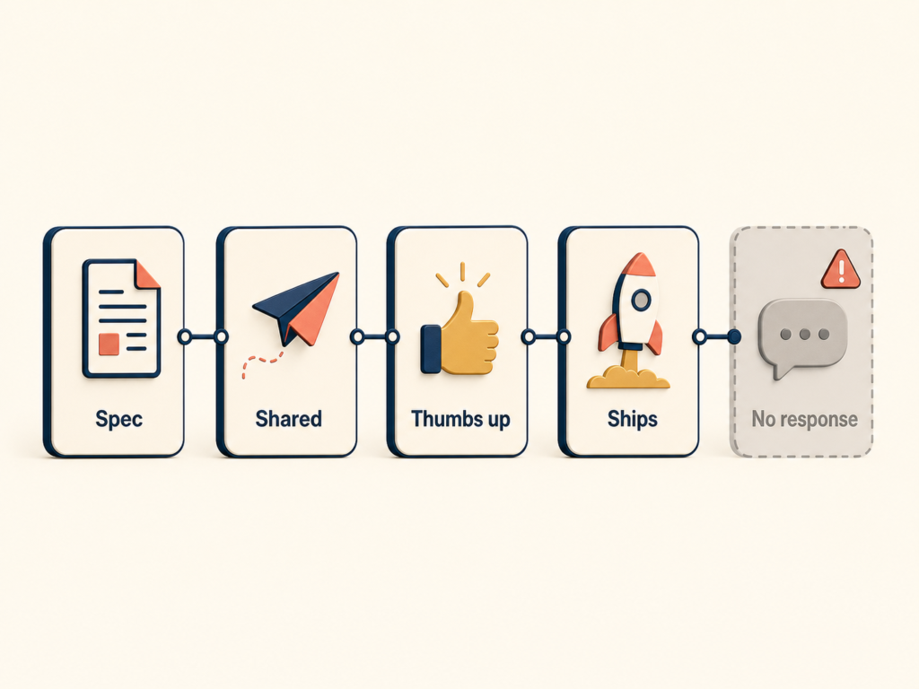 Five-step trap showing documents without shared understanding