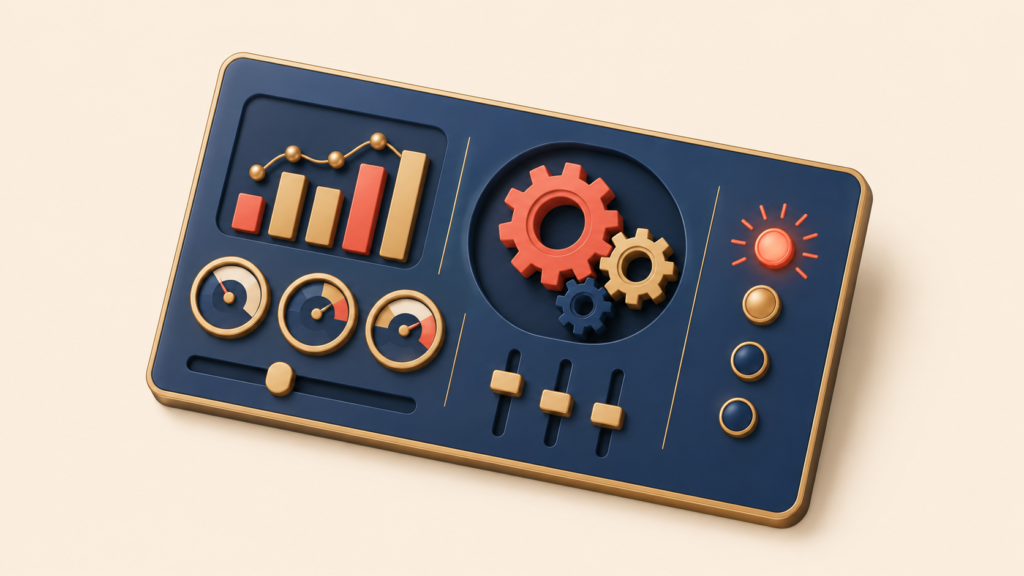 Recurring warning lights representing repeated communication problems in teams