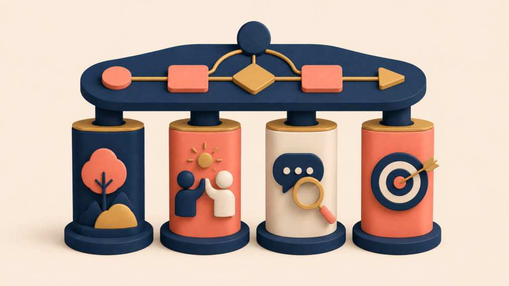 Four connected principles forming the structure of contextual inquiry research
