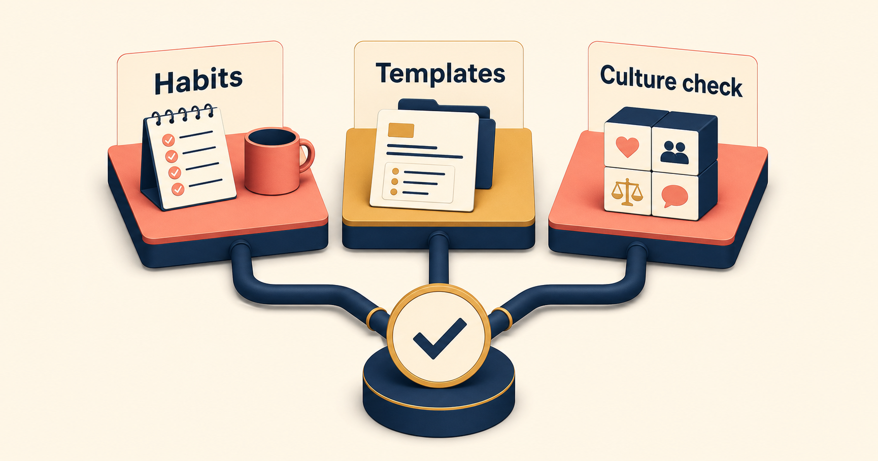 Habits templates and culture checks improving decision quality