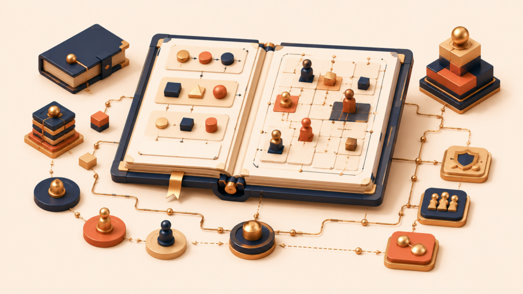 Structured rule system representing a domain model as a conceptual rulebook