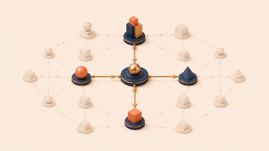 Directed relationships and simplified connections inside a domain model