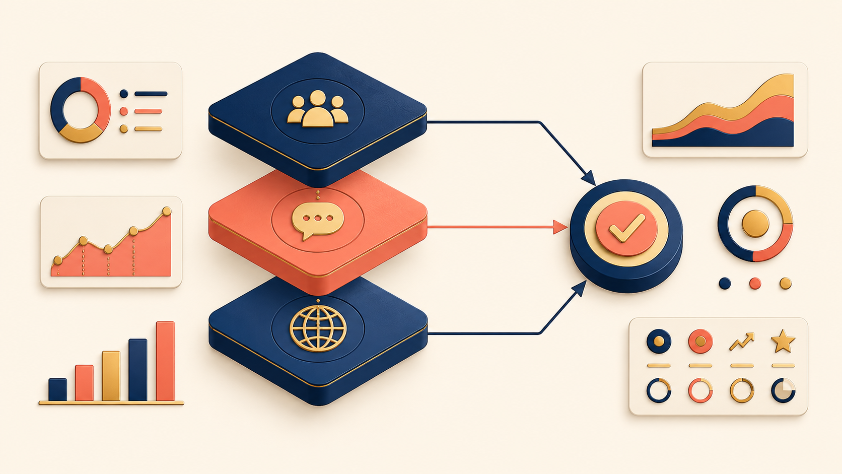 Structured communication flow guiding executive decisions and strategic alignment