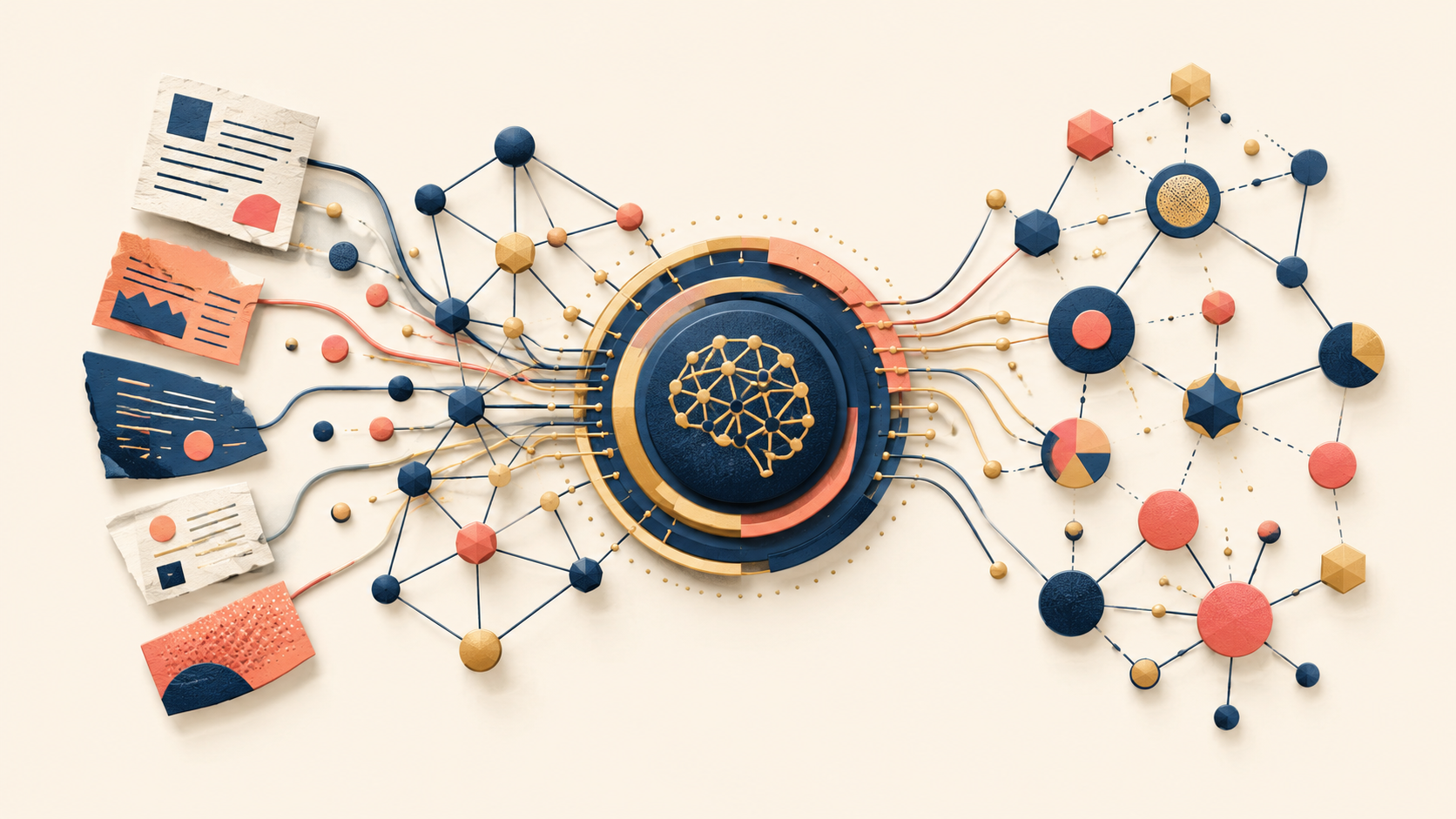 Knowledge graph network connected to semantic retrieval system for GraphRAG
