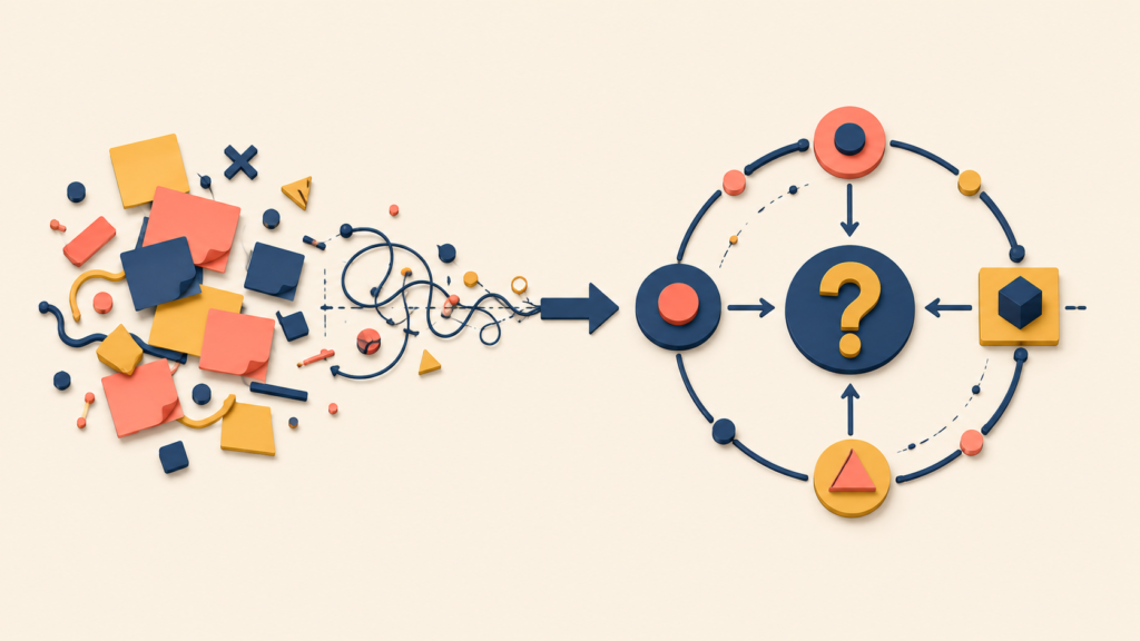 Transformation from raw research insight into an open-ended HMW question