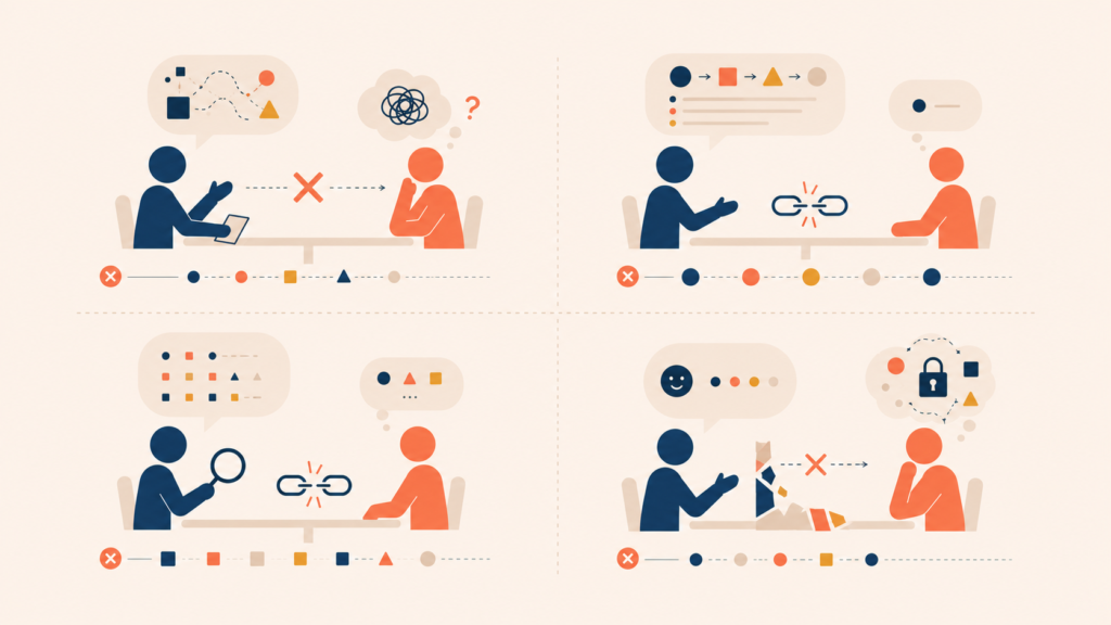 Four recurring interview failure patterns disrupting research quality