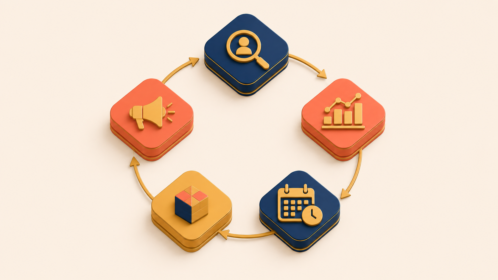 Five connected planning stages representing product manager responsibilities