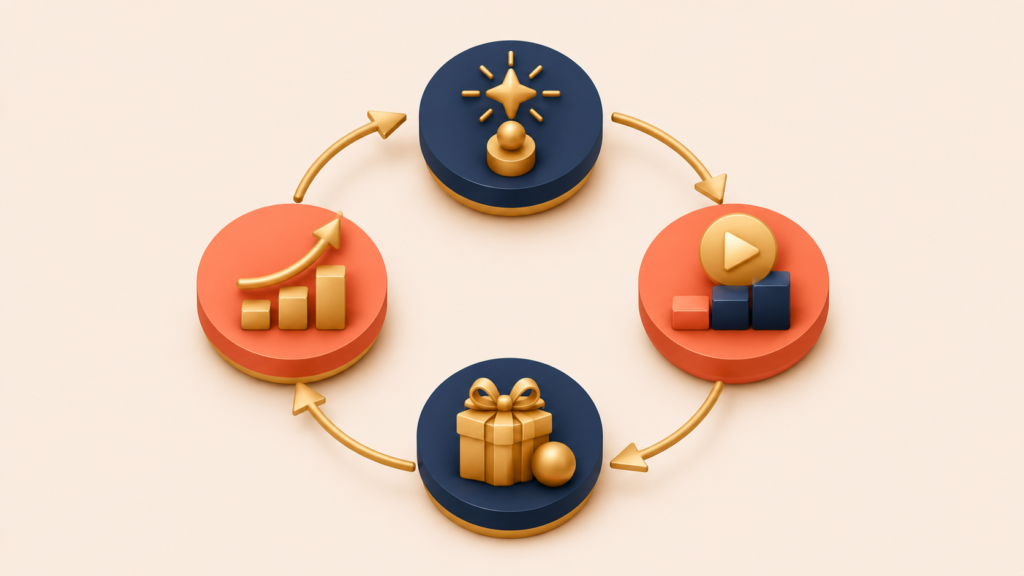 Circular habit loop representing the Hook Model for user retention