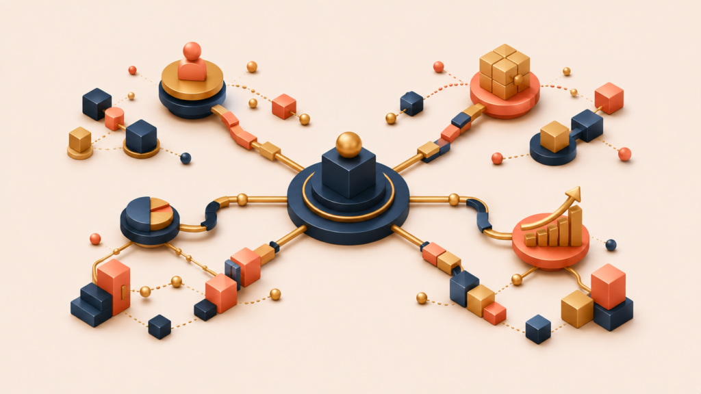 Growing layered system representing long-term product value and personalization