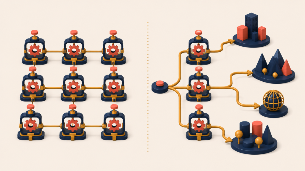 Comparison between standardized systems and expanding market pathways
