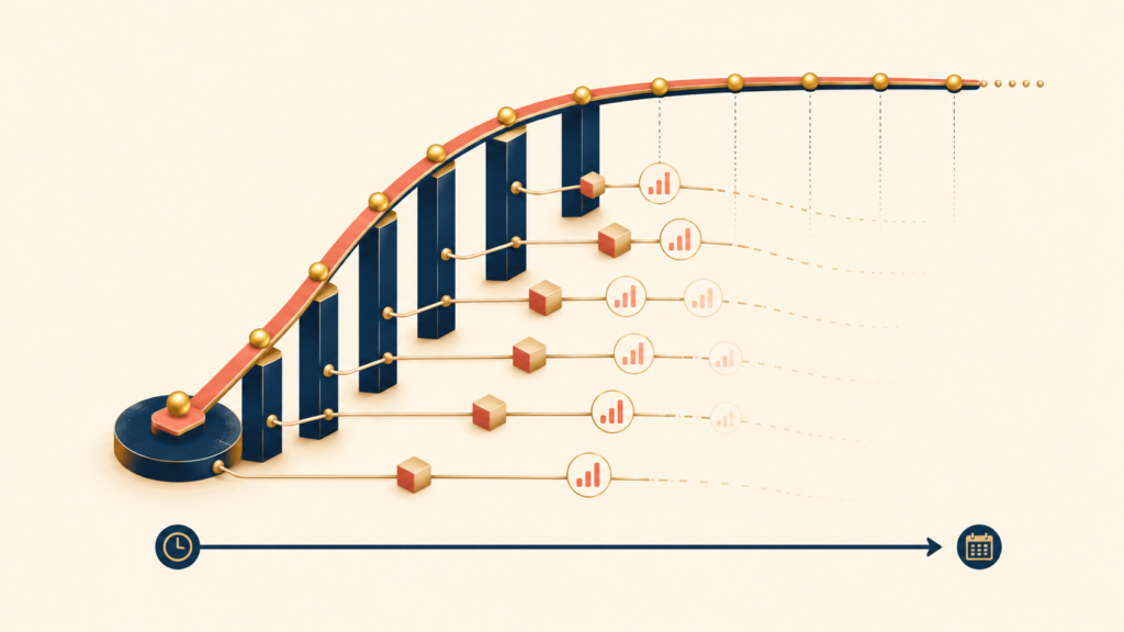 Growth curve gradually flattening as performance signals weaken over time