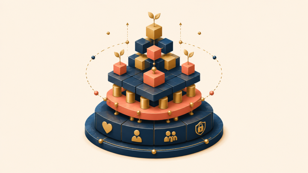 Layered long-term growth structure built on stable user value foundations