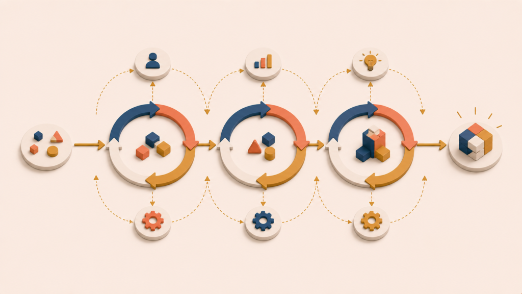 Continuous agile learning loops with iterative feedback cycles