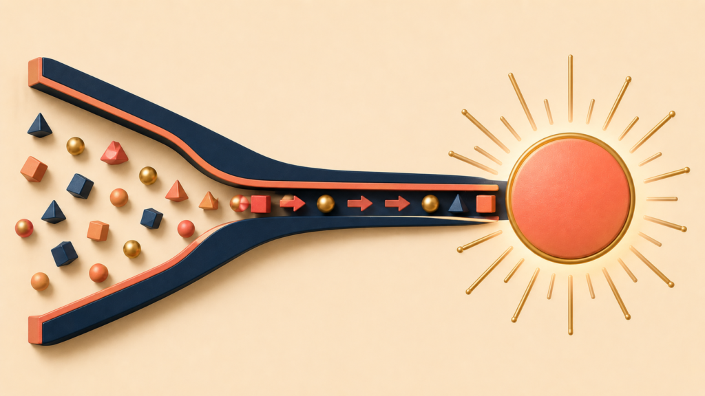 Abstract activation milestone representing the aha moment in user onboarding